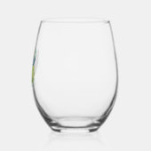 モンステラ文字「L」 ステムなしワイングラス (左)