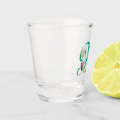 モンステラ文字「M」 ショットグラス (左)