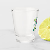 モンステラ文字「R」 ショットグラス (左)