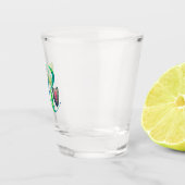 モンステラ文字「R」 ショットグラス (右)