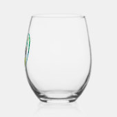 モンステラ文字「W」 ステムなしワイングラス (左)