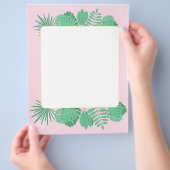 モンステラ植物ビーチトロピック空白のフライヤーテンプレート チラシ (手)