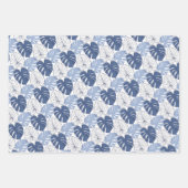 モンステラ植物模様 ラッピングペーパーシート (正面2)