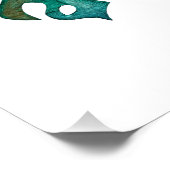 モンステラ植物水彩の猫 ポスター (コーナー)