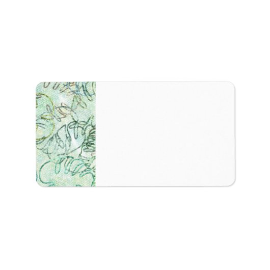 モンステラ植物送料差出人住所ラベル ラベル (正面)