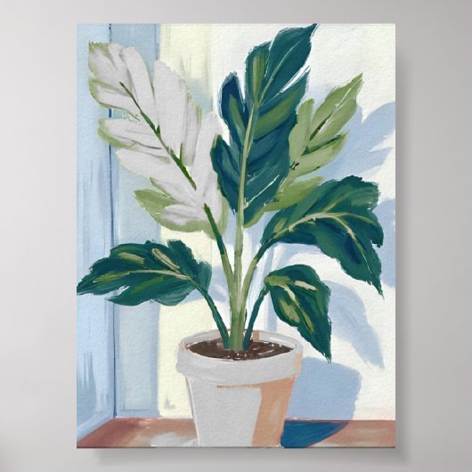 モンステラ植物 | ハウスプラント植物芸術 ポスター (正面)