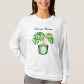 モンステラ植物 |植物の母 Tシャツ (正面)