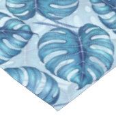 モンステラ水彩模様ブルーテーブルクロス テーブルクロス (アングル)