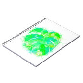 モンステラ水色 ノートブック (左側)