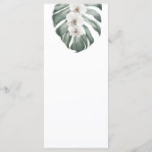 モンステラ熱帯のメニューに白結婚い蘭 メニュー (裏面)