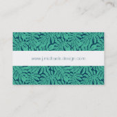 モンステラ熱帯の葉の模様|モノグラム 名刺 (裏面)