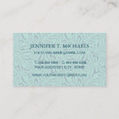 モンステラ熱帯の葉の模様|モノグラム 名刺 (裏面)