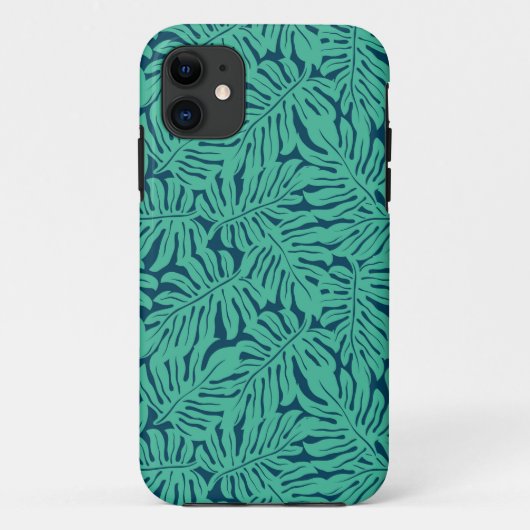 モンステラ熱帯の葉の模様 Case-Mate iPhoneケース (裏面)