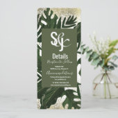 モンステラ熱帯フェイク金ゴールドスプラッシュ詳細 招待状 (スタンド正面)