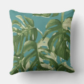 モンステラ熱帯植物 |スロークッション クッション (裏面)