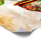 モンステラ熱帯植物 ポスター (角)