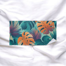 モンステラ熱帯水の色の緑のヤシ離れの