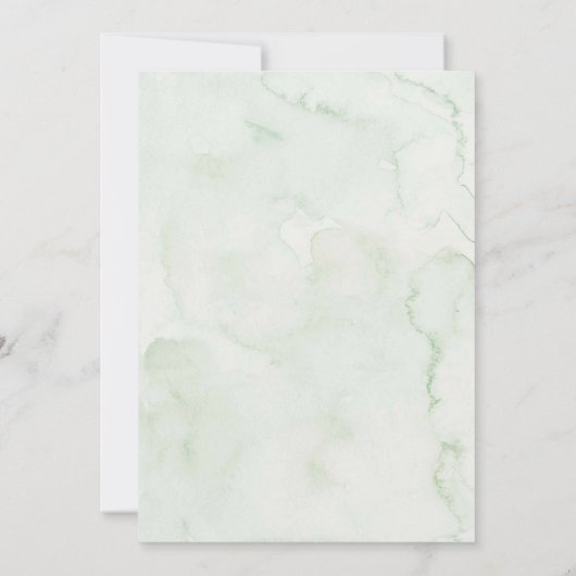 モンステラ熱帯緑の赤ちゃんシャワー 招待状 (裏面)