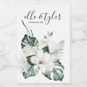 モンステラ結婚のワインラベル ワインラベル (シングルラベル)