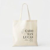 モンステラ葉の宛先ウェディングウェルカム トートバッグ (正面)