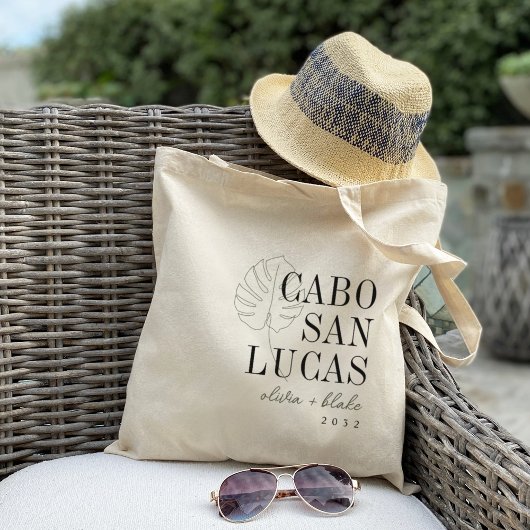 モンステラ葉の宛先ウェディングウェルカム トートバッグ