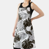 モンステラ葉の継ぎ目なし エプロン (インサイチュ)