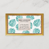 モンステラ葉パターン 名刺 (裏面)