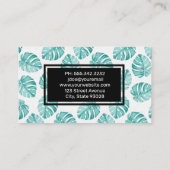 モンステラ葉パターン 名刺 (裏面)