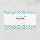 モンステラ葉パターン 名刺 (裏面)