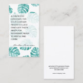 モンステラ葉パターン 名刺 (正面/裏面)