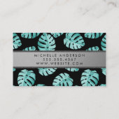 モンステラ葉パターン 名刺 (裏面)