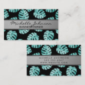 モンステラ葉パターン 名刺 (正面/裏面)