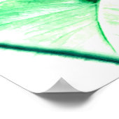 モンステラ葉パームスのトロピモダンカルウォーター色 ポスター (角)