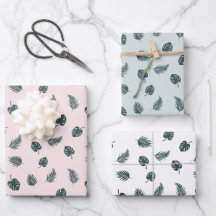 モンステラ葉パームトロピカルパターン