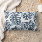 モンステラ葉パームルンバーピロー ランバークッション (ブランケット)