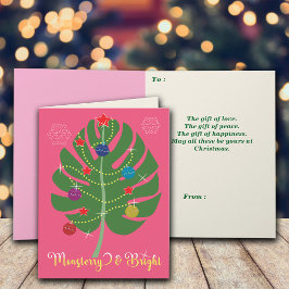 モンステラ葉モンステリー&ブライト植物の恋人 カード