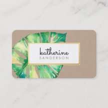 モンステラ葉絵を描エコモダン水彩クラフト