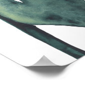 モンステラ葉4 ポスター (角)