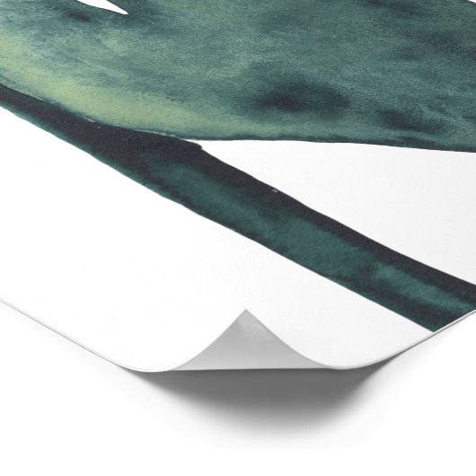 モンステラ葉4 ポスター (角)