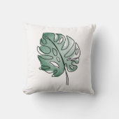 モンステラ葉 クッション (正面)