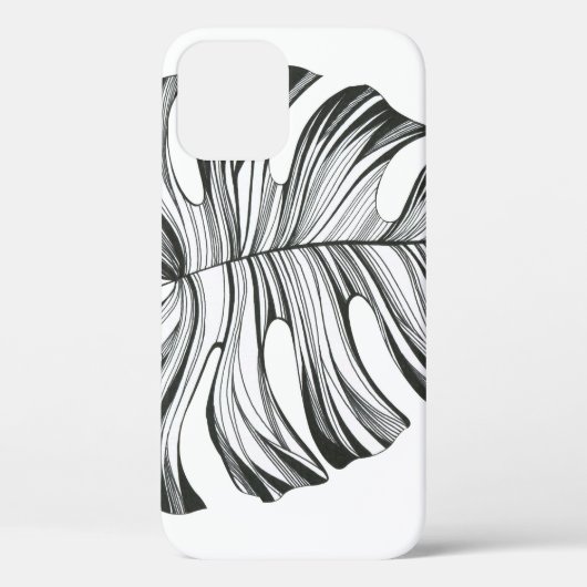 モンステラ葉：熱帯自然元素。 Case-Mate iPhoneケース (裏面)