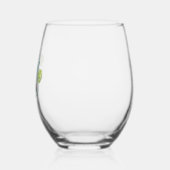 モンステラ配列アルファベット ステムなしワイングラス (左)