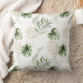 モンステラ金ゴールドパターン クッション (ブランケット)