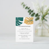 モンステラ黄色 |の結婚ホテル宿泊施設 エンクロージャーカード (スタンド正面)