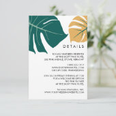 モンステラ黄色 |トロピカル結婚のゲスト詳細 エンクロージャーカード (スタンド正面)