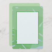 モンステラ アブストラクト グリーン インビテーションズ 招待状 (正面/裏面)