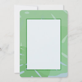 モンステラ アブストラクト グリーン インビテーションズ 招待状