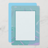 モンステラ アブストラクト ブルー インビテーションズ 招待状 (正面/裏面)