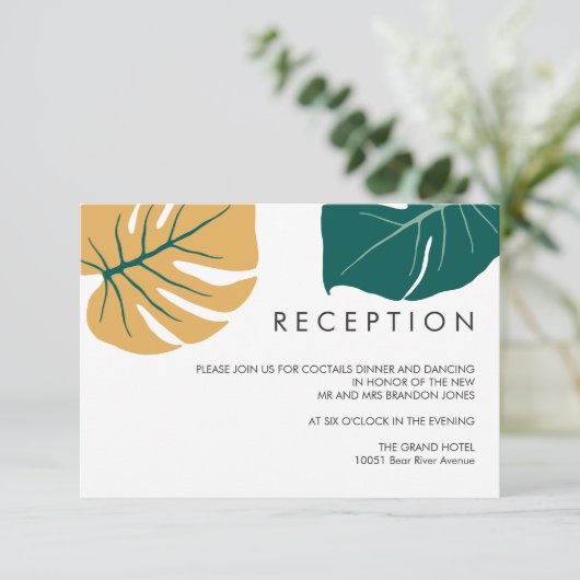 モンステラ イエロー  | ウェディング  レセプション エンクロージャー (スタンド正面)