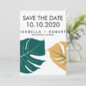 モンステラ イエロー | 結婚式のSave the Date セーブザデート (スタンド正面)